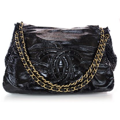 Chanel Vinyl XL Rock and Chain Flap Black 1 of 10
