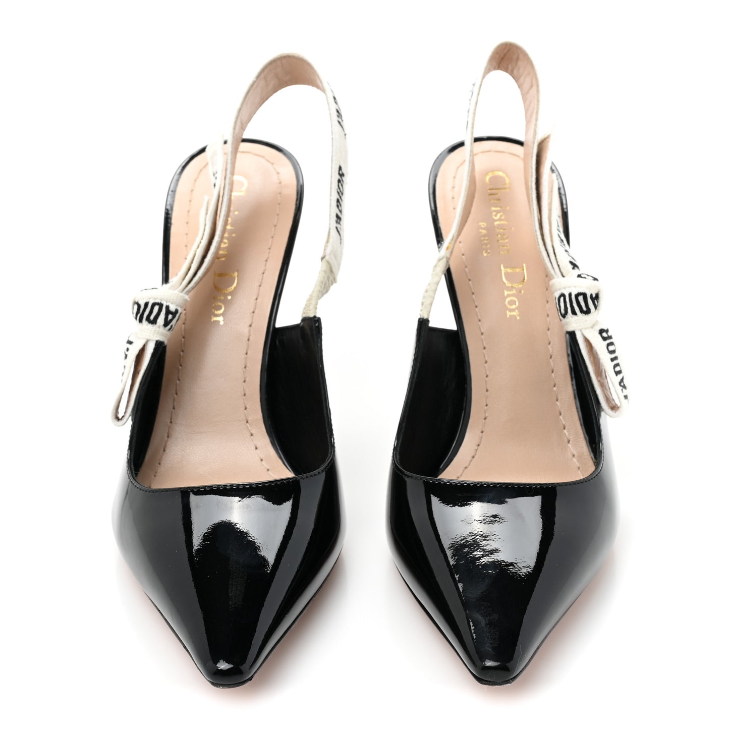 Patent Ribbon J'Adior Slingback 100mm Pumps 35 Black