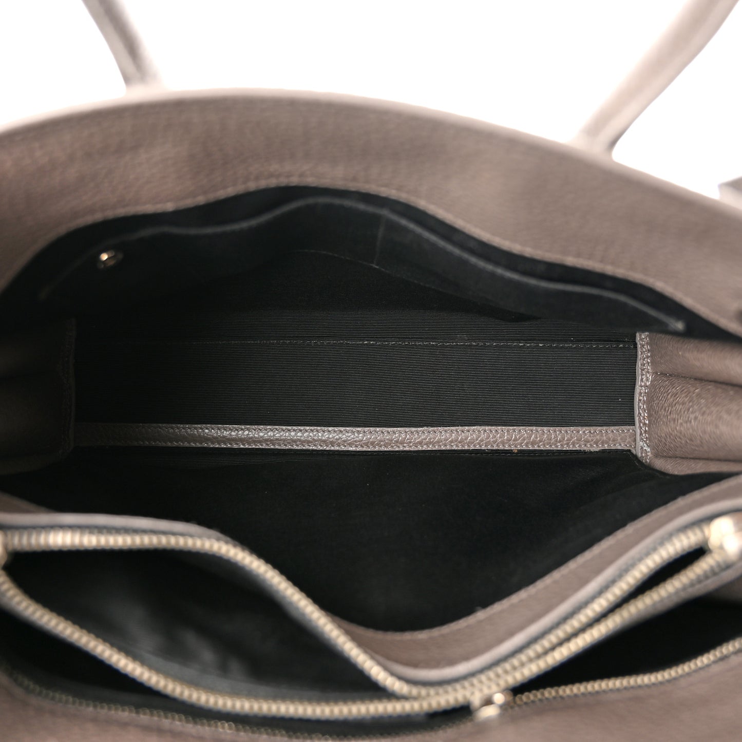 Grained Calfskin Small Sac De Jour Dark Anthracite