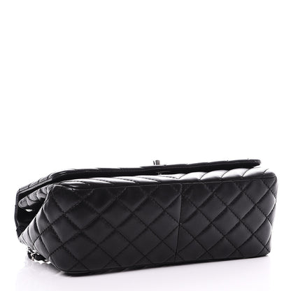 Chanel Lambskin Surpique Chevron Medium Single Flap Black 5 of 8