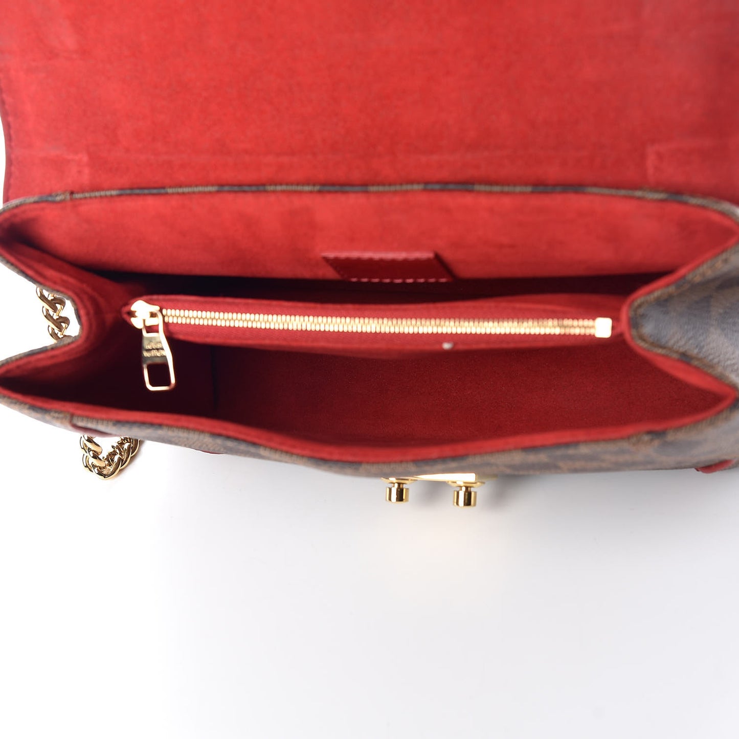 Damier Ebene Caissa Clutch Cherry