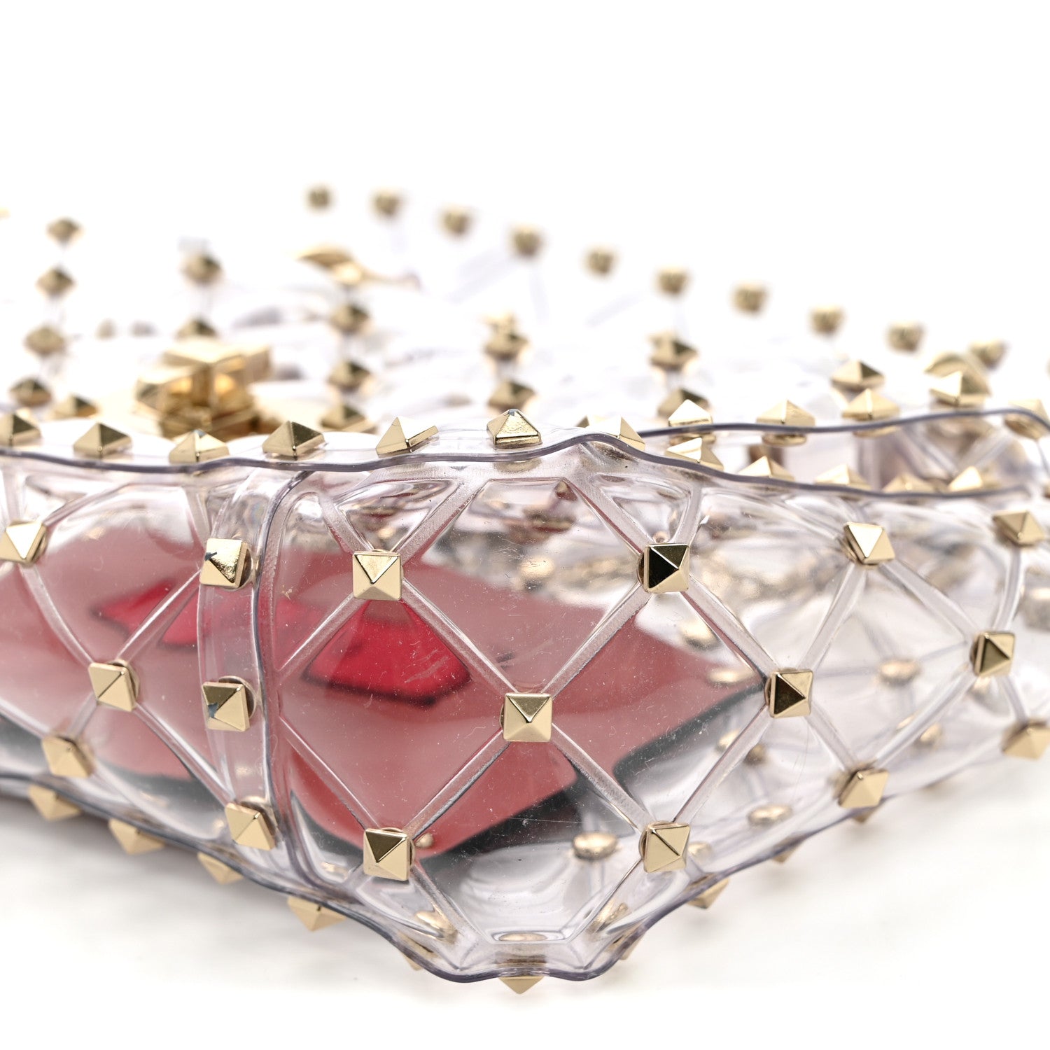 Valentino Garavani PVC Small Rockstud Spike Shoulder Bag 9 of 10