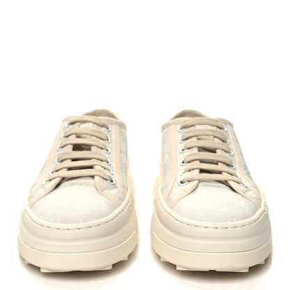 Gucci GG Monogram Womens 1977 Tennis Platform 52mm Sneakers 36 Great White Mystic White 2 of 6