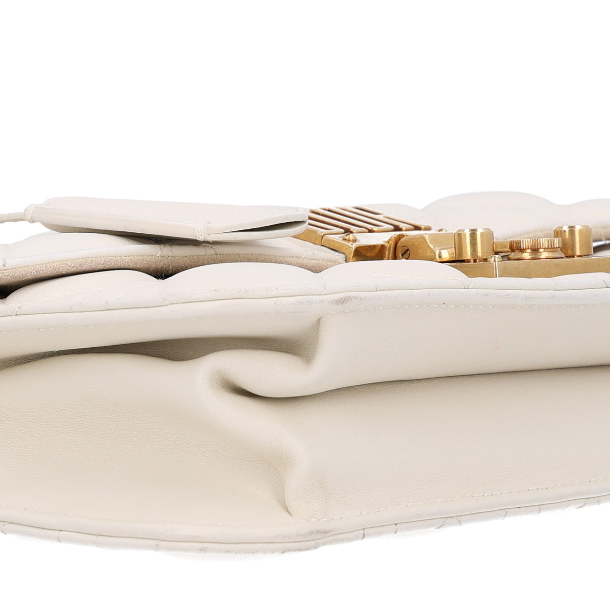 Christian Dior Lambskin Cannage Small Dioraddict Flap Bag White 9 of 10