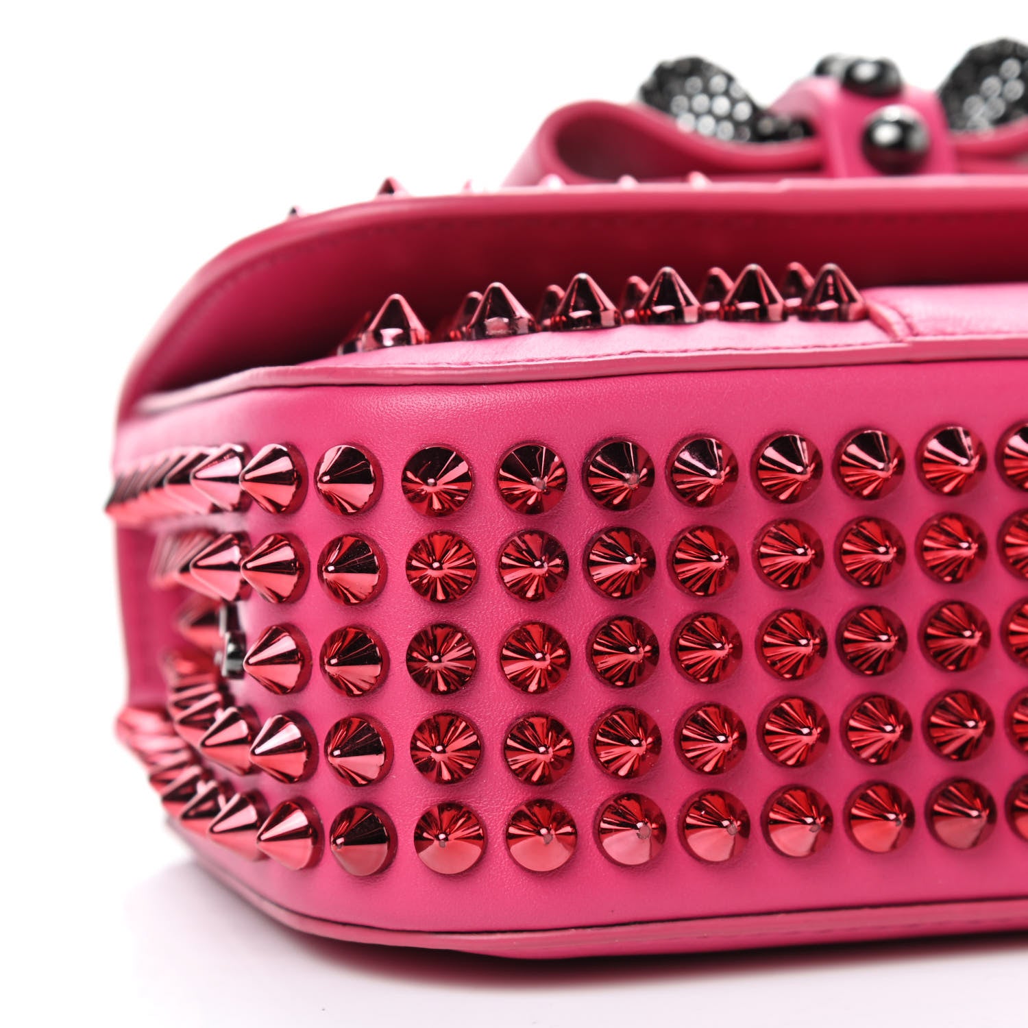 Christian Louboutin Calfskin Spiked Sweety Charity Crossbody Bag Pink 6 of 9