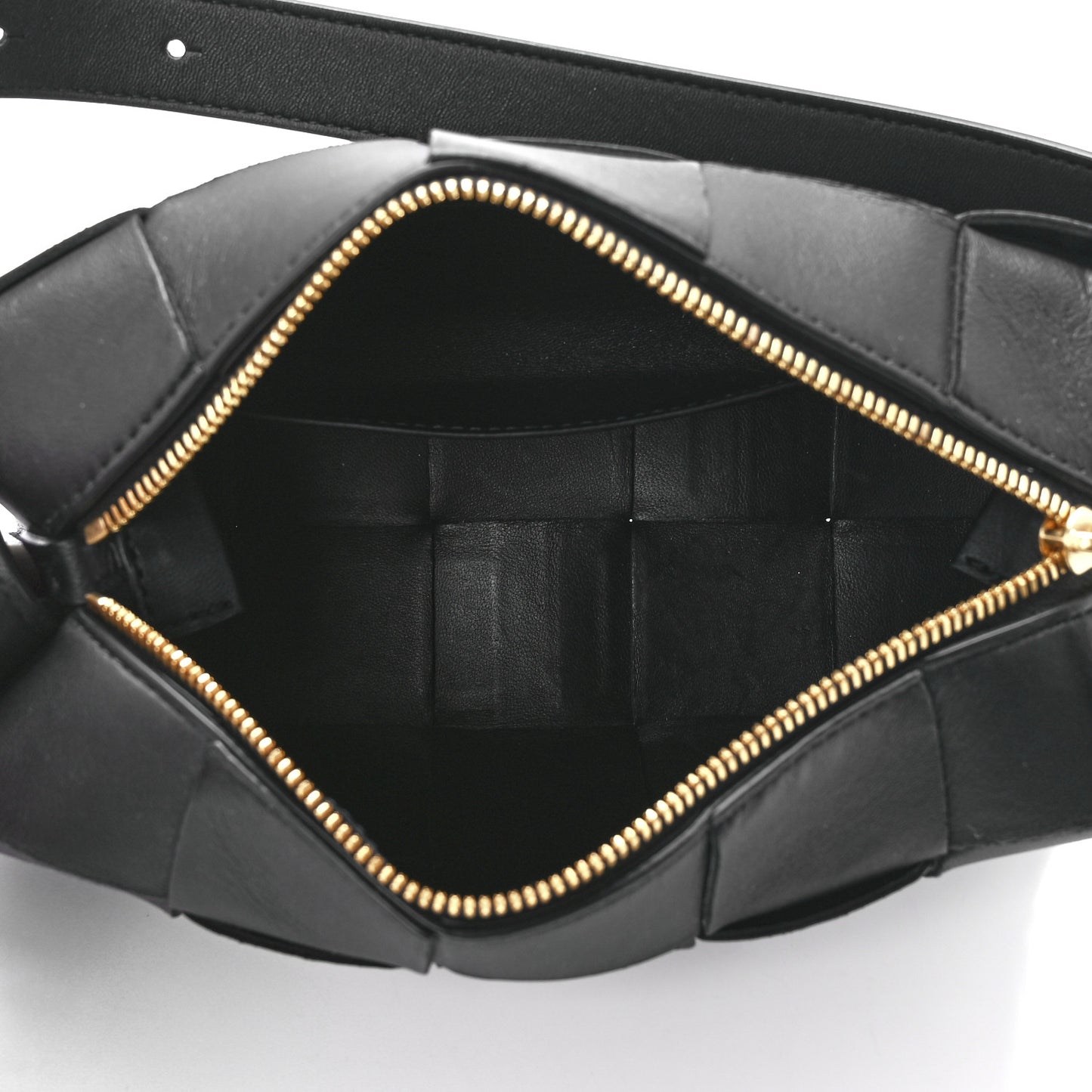 Lambskin Maxi Intrecciato Small Brick Cassette Bag Black