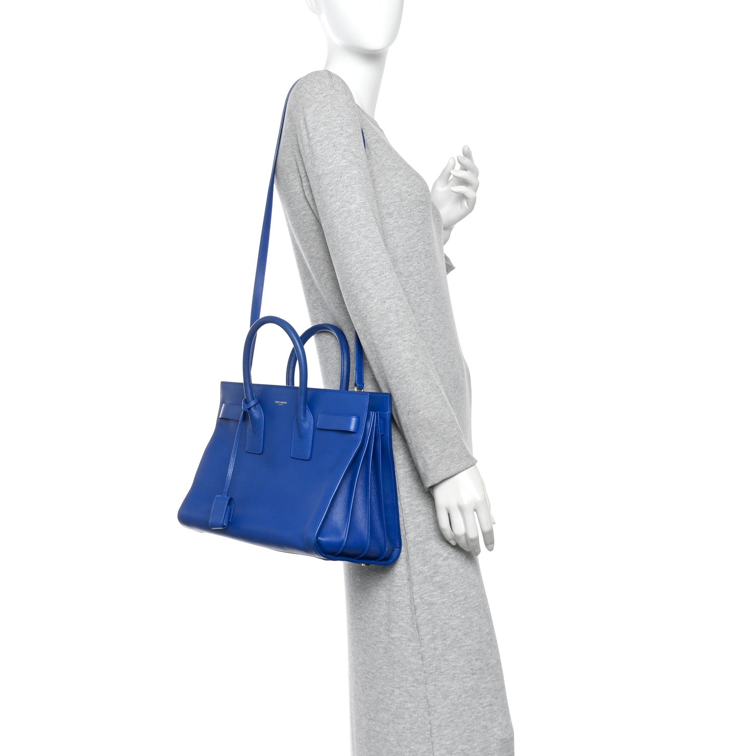 Saint Laurent Calfskin Small Sac De Jour Outremer 2 of 17