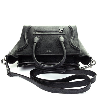 Celine Drummed Calfskin Nano Luggage Black 11 of 11