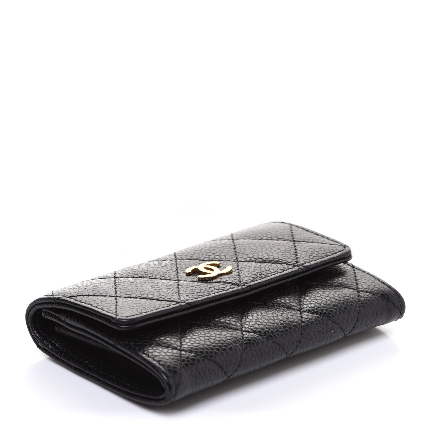 Chanel Caviar Quilted Flap Card Holder Black 4 of 9