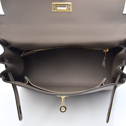 Hermes Swift Kelly Retourne 25 Gris Asphalte 7 of 38