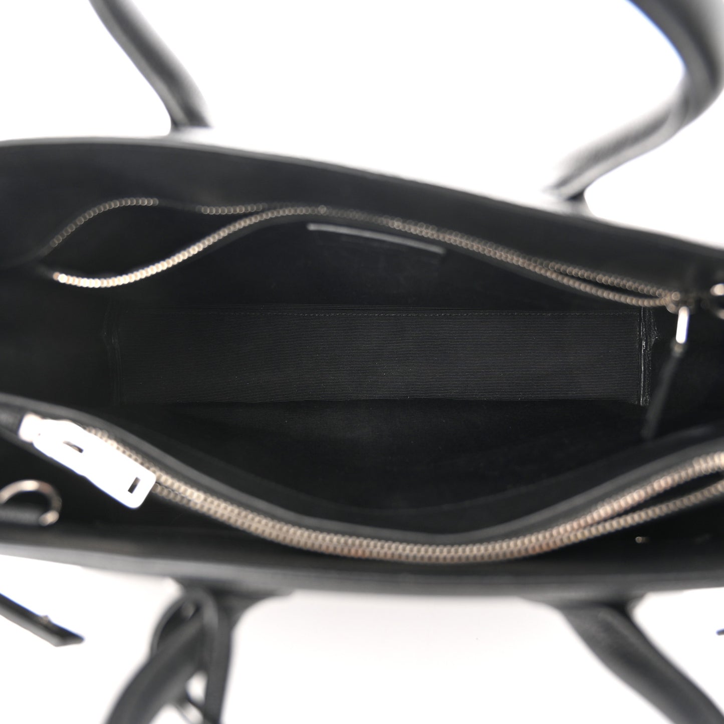 Grained Calfskin Small Sac De Jour Black