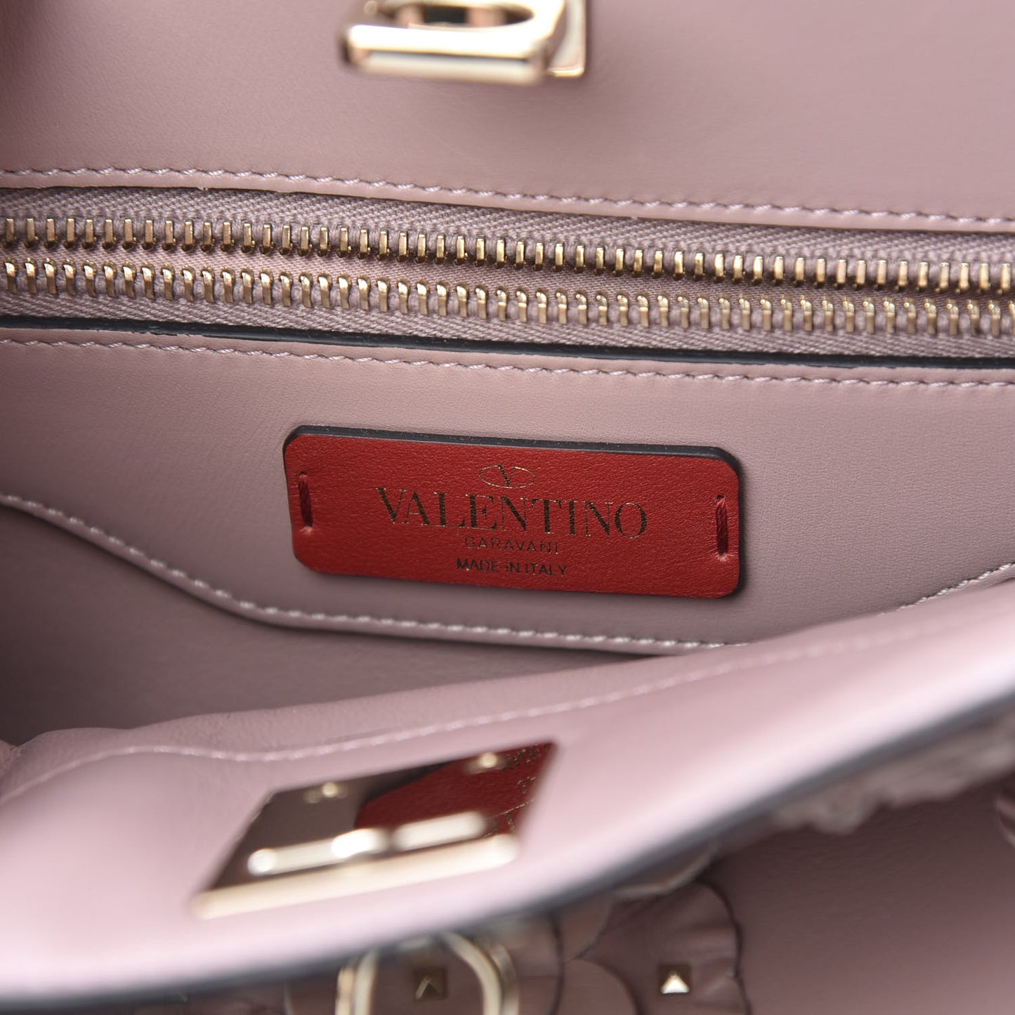 Vitello Floral Embroidered Medium Joylock Satchel Lipstick