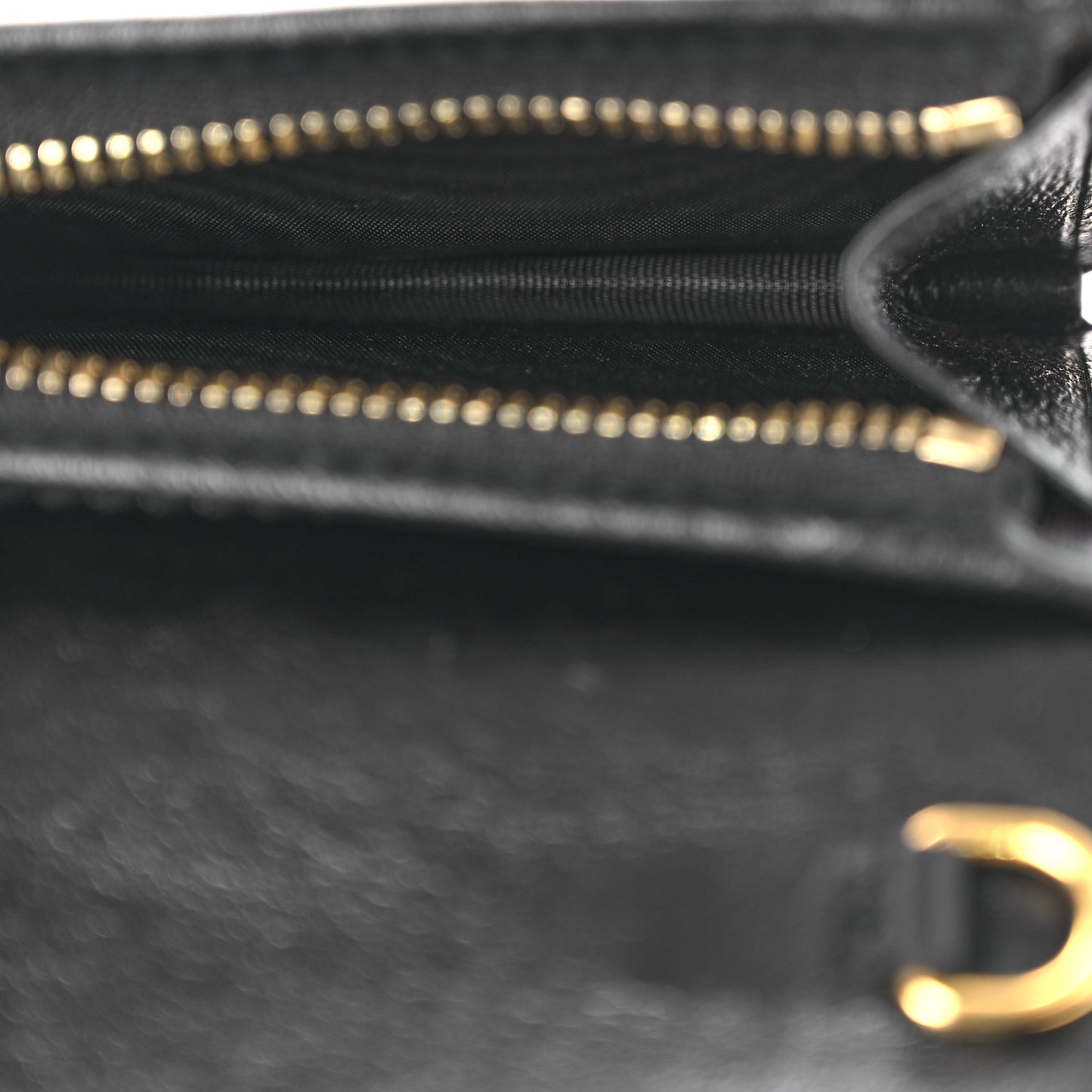 Calfskin Web Rajah Chain Card Case Wallet Black