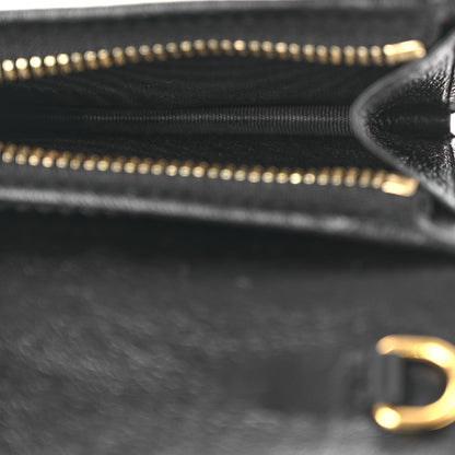 Gucci Calfskin Web Rajah Chain Card Case Wallet Black 4 of 9