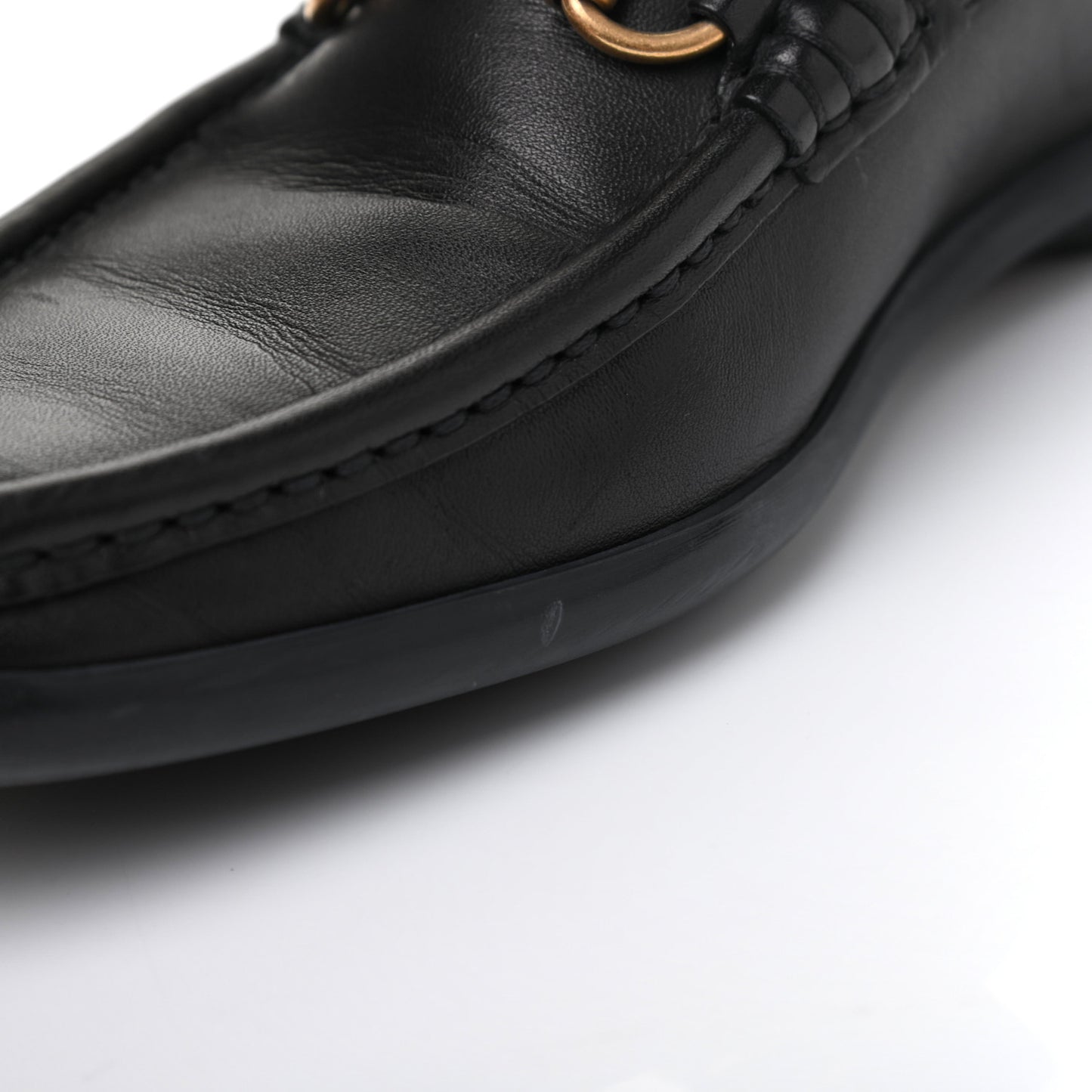 Calfskin Mens Horsebit Driver Loafers 7.5 Black
