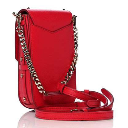 MCM Calfskin Studded X-Mini Patricia Crossbody Chinese Red 2 of 8