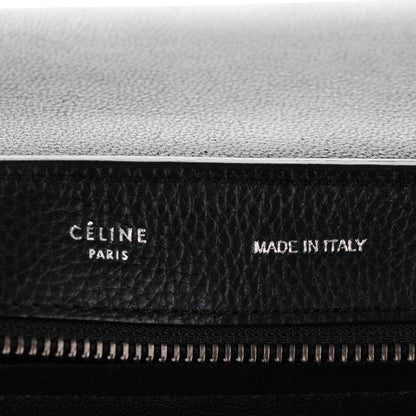 Celine Drummed Calfskin Suede Small Trapeze Black 5 of 7