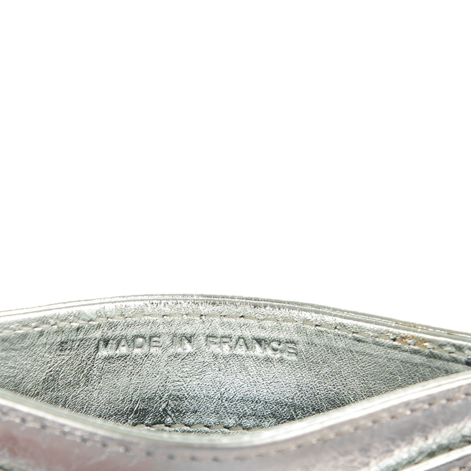 Chanel Metallic Aged Calfskin Quilted Reissue Card Holder Silver 7 of 8