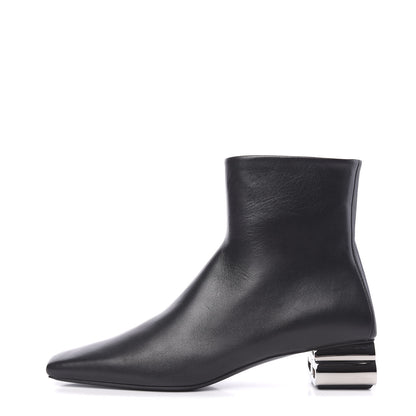 Balenciaga Sheepskin Typo Ankle Booties 39 Black 1 of 10
