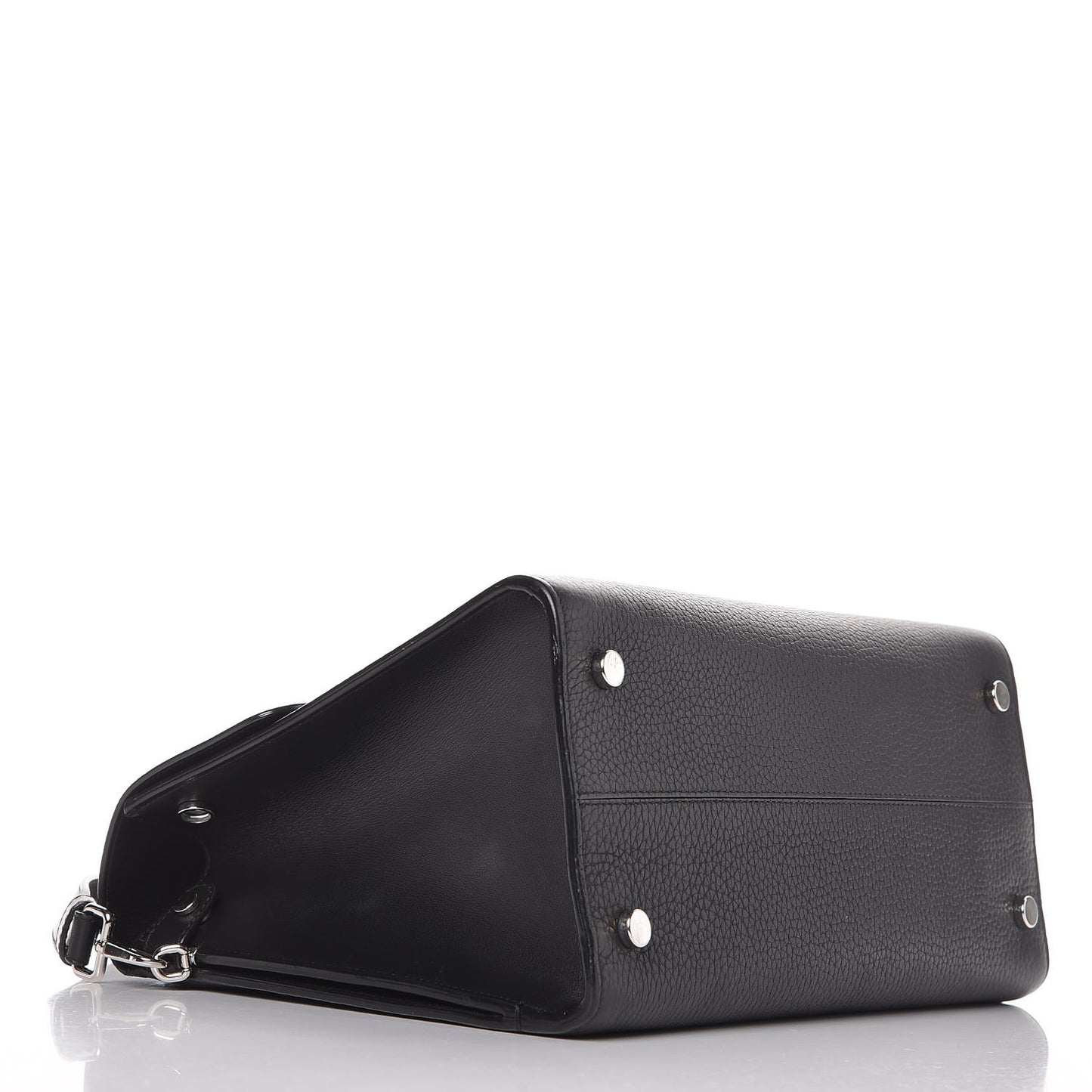 Grained Calfskin Medium Diorever Flap Black