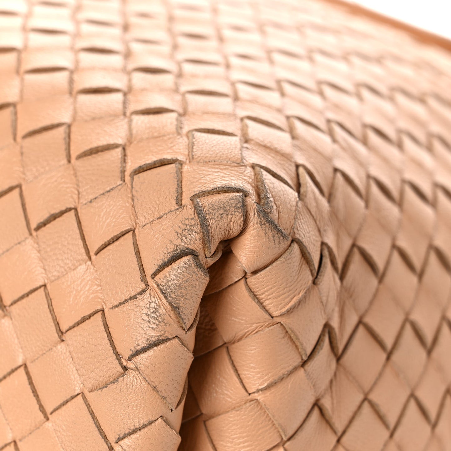 Nappa Intrecciato The Fold Crossbody Almond