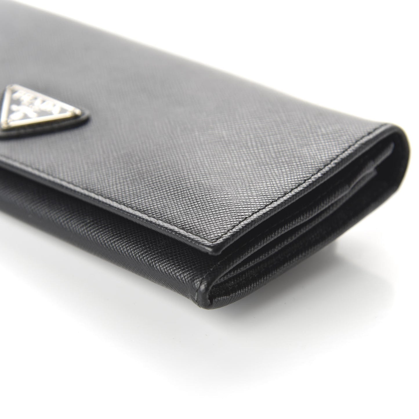 Saffiano Continental Flap Wallet Black
