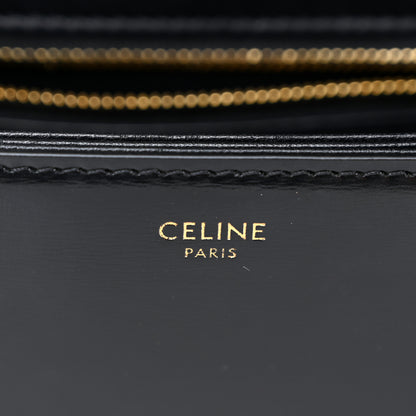 Celine Shiny Calfskin Teen Triomphe Black 6 of 9