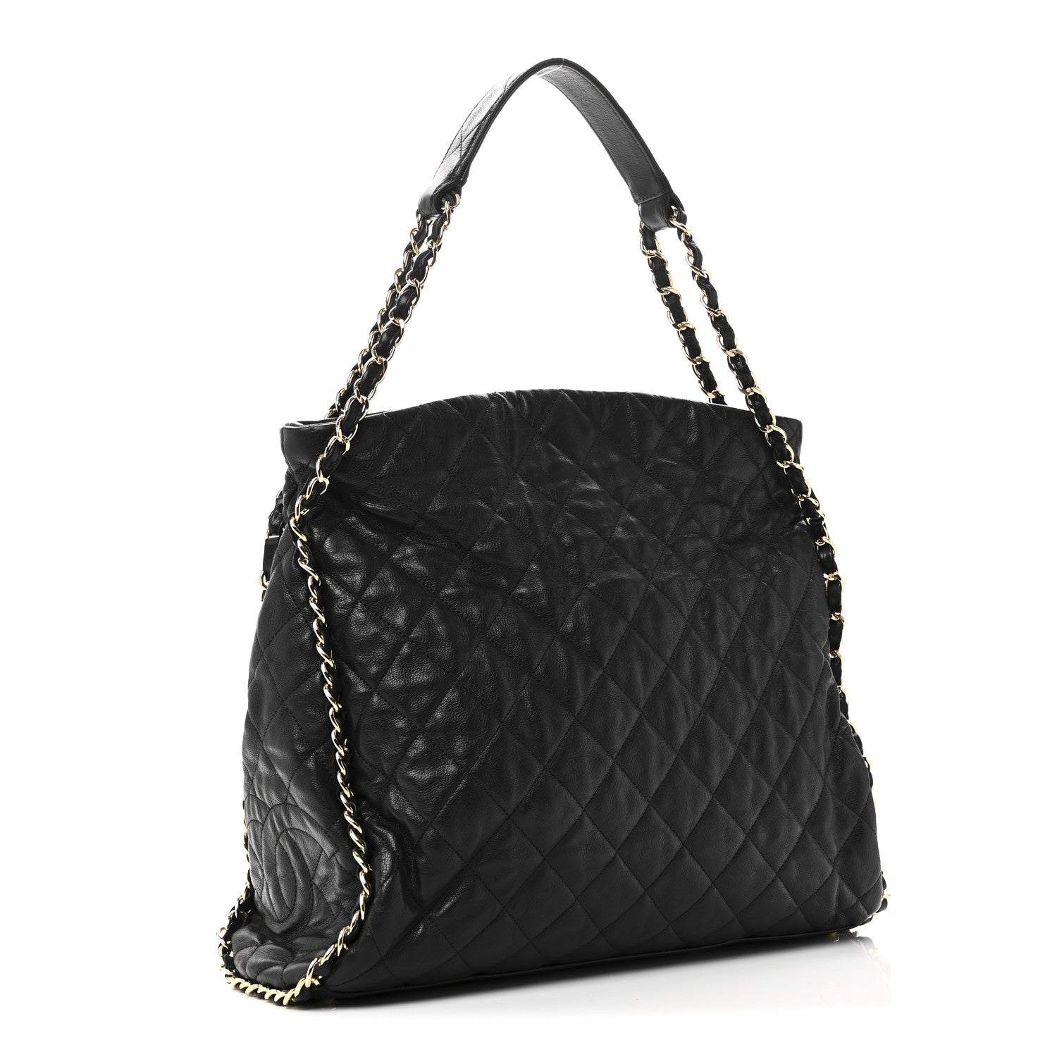 Chanel Calfskin Quilted Large Chain Me Hobo Black 3 of 10