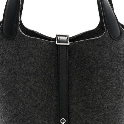 Hermes Feutre Swift Picotin Lock 22 MM Gris Moyen Black 8 of 11