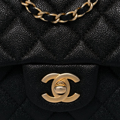 Chanel Caviar Quilted Mini Top Handle Rectangular Flap Black 7 of 9
