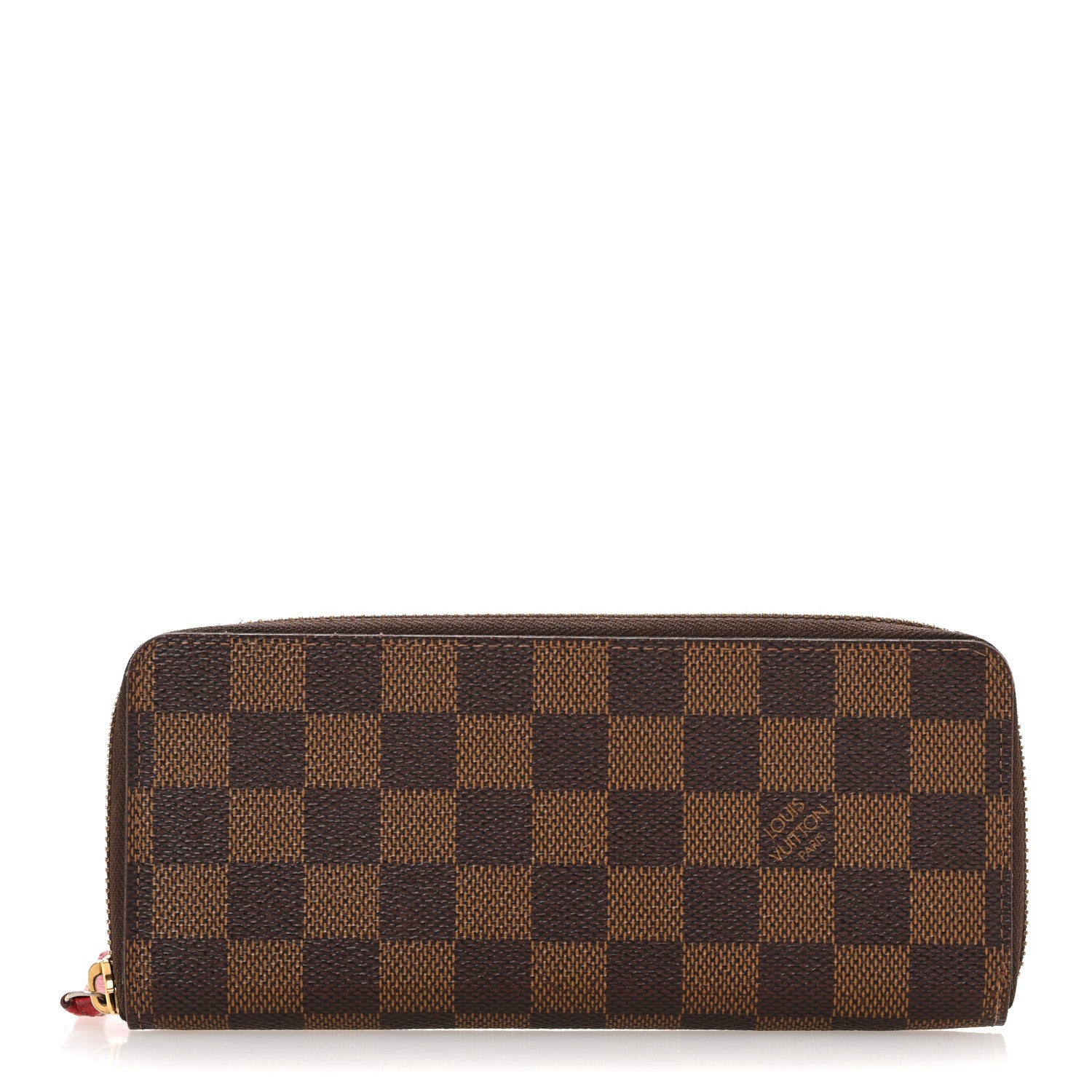 Louis Vuitton Damier Ebene Clemence Wallet Cherry 1 of 10