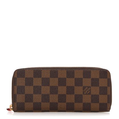 Louis Vuitton Damier Ebene Clemence Wallet Cherry 1 of 10