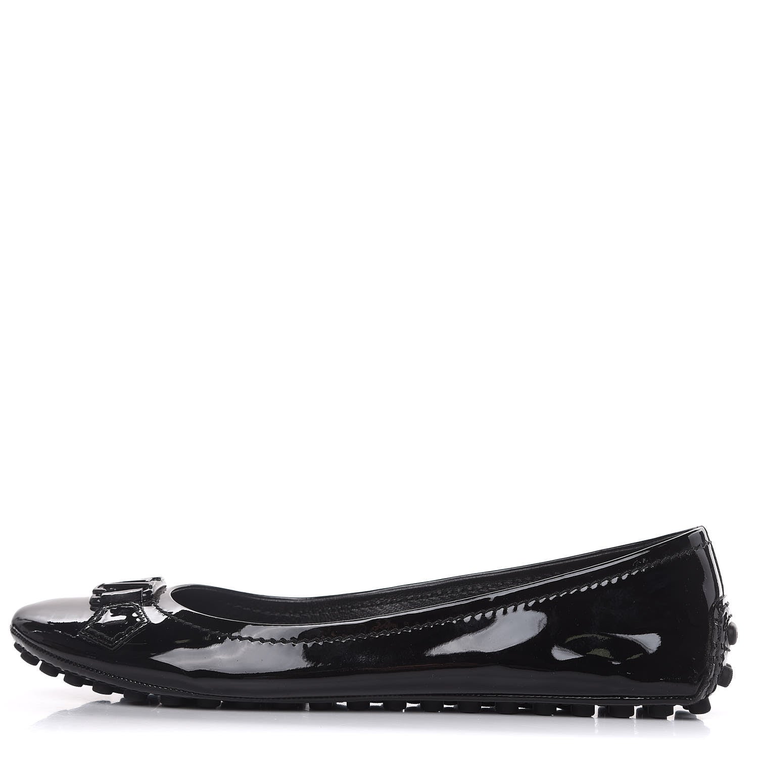 Louis Vuitton Patent Calfskin Oxford Ballerina Flats 38.5 Black 1 of 10