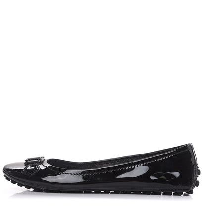 Louis Vuitton Patent Calfskin Oxford Ballerina Flats 38.5 Black 1 of 10