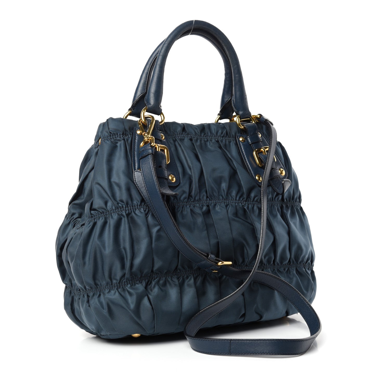 Prada Tessuto Nylon Gaufre Tote Bleuette 3 of 10