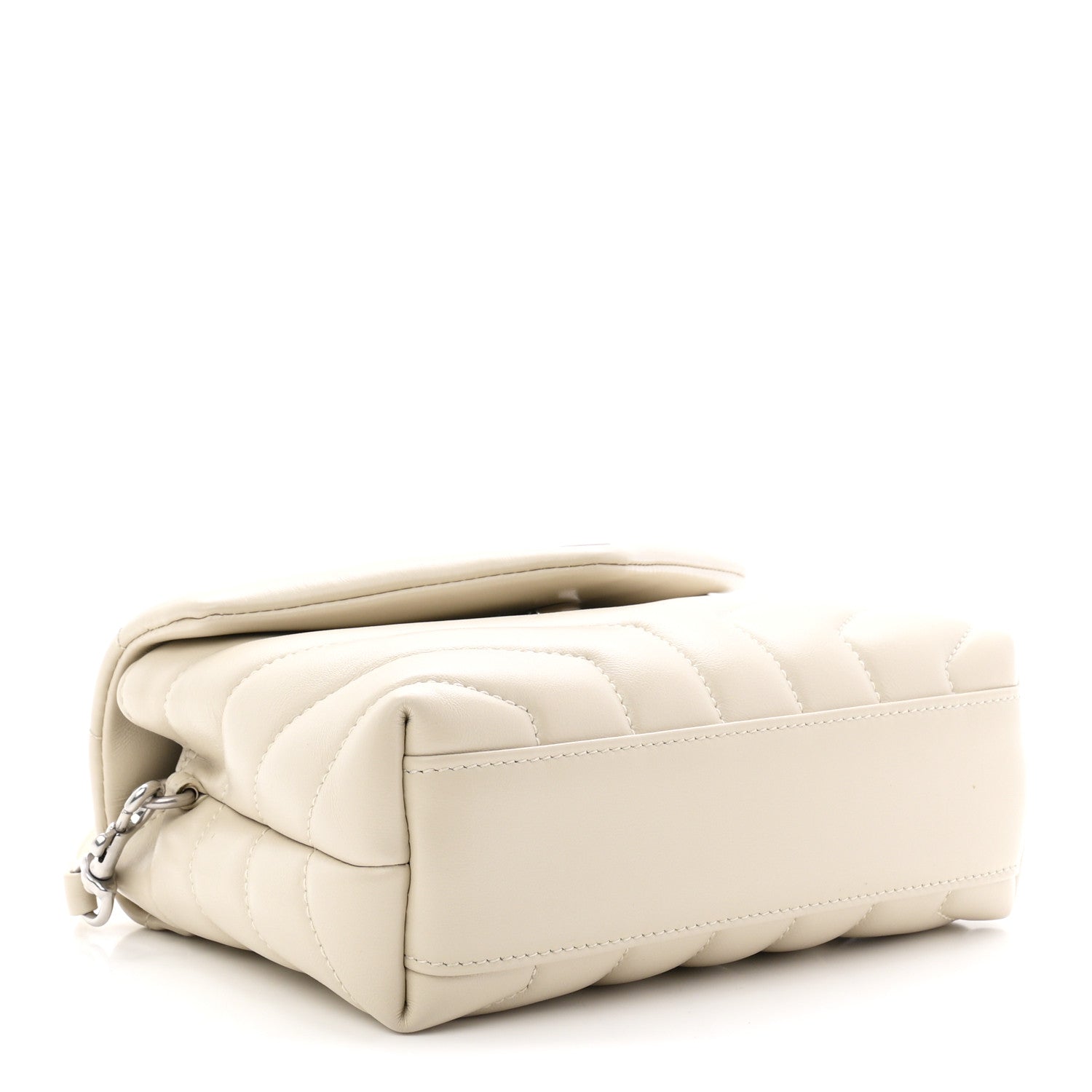 Saint Laurent Calfskin Y Quilted Monogram Toy Loulou Satchel Ivory 4 of 11