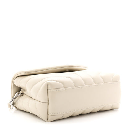 Saint Laurent Calfskin Y Quilted Monogram Toy Loulou Satchel Ivory 4 of 11