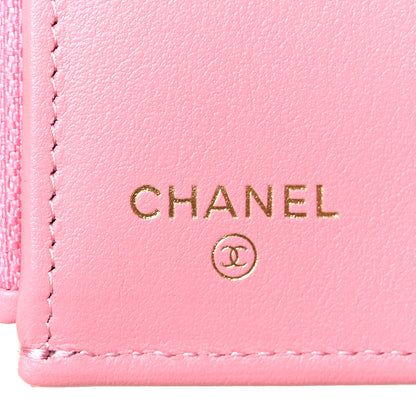 Chanel Caviar Quilted Compact Boy Wallet Light Pink 6 of 8