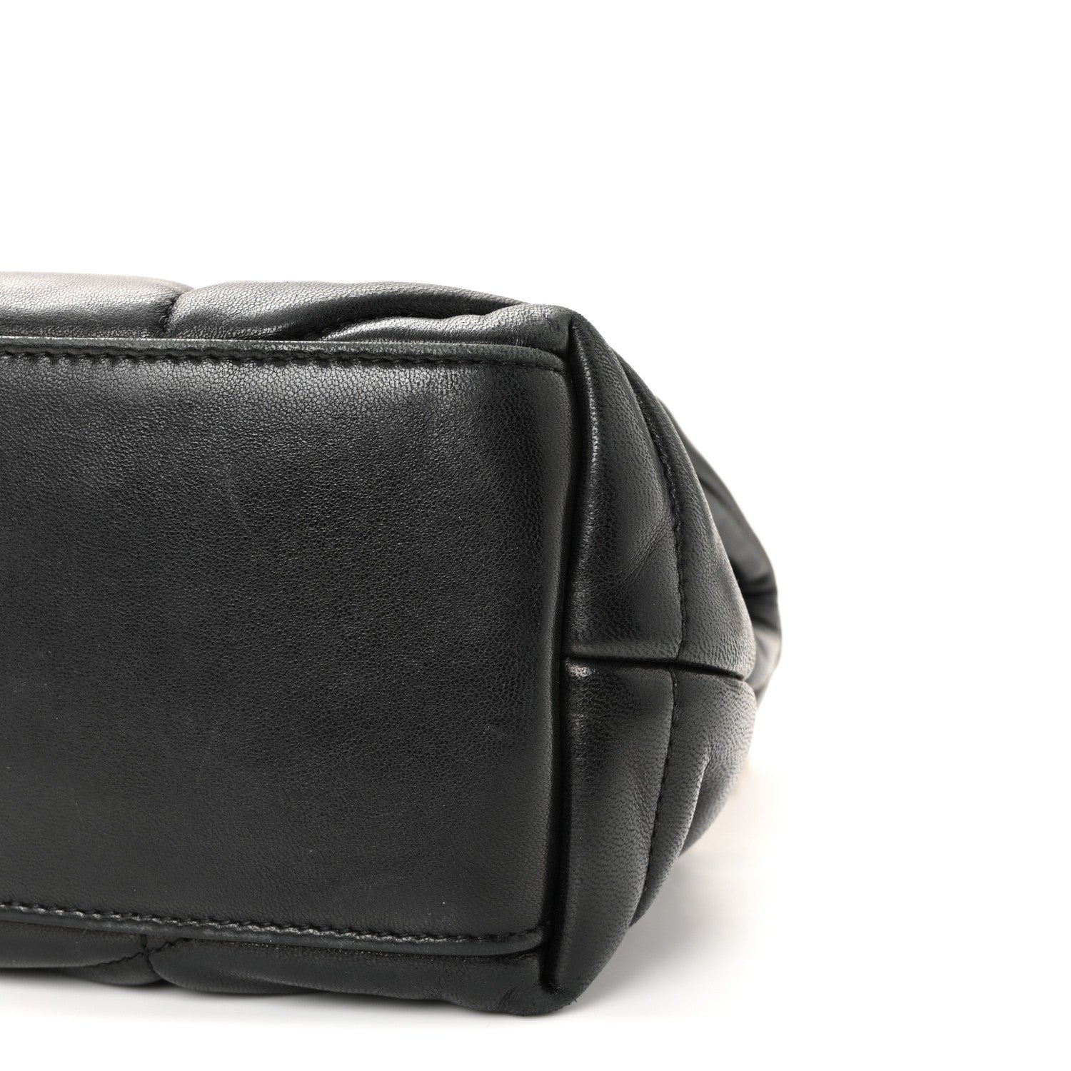 Saint Laurent Lambskin Quilted Small Loulou Puffer Monogram Chain Satchel Black 16 of 17