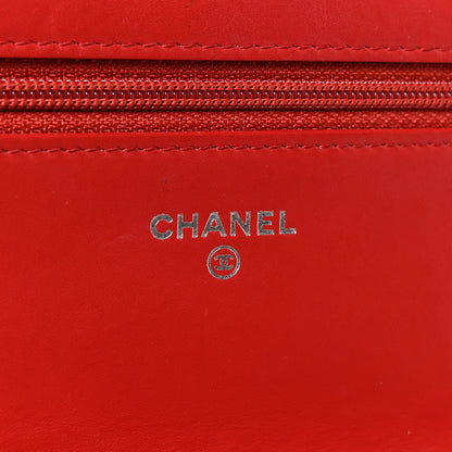 Chanel Caviar Timeless CC Wallet On Chain WOC Red 6 of 11