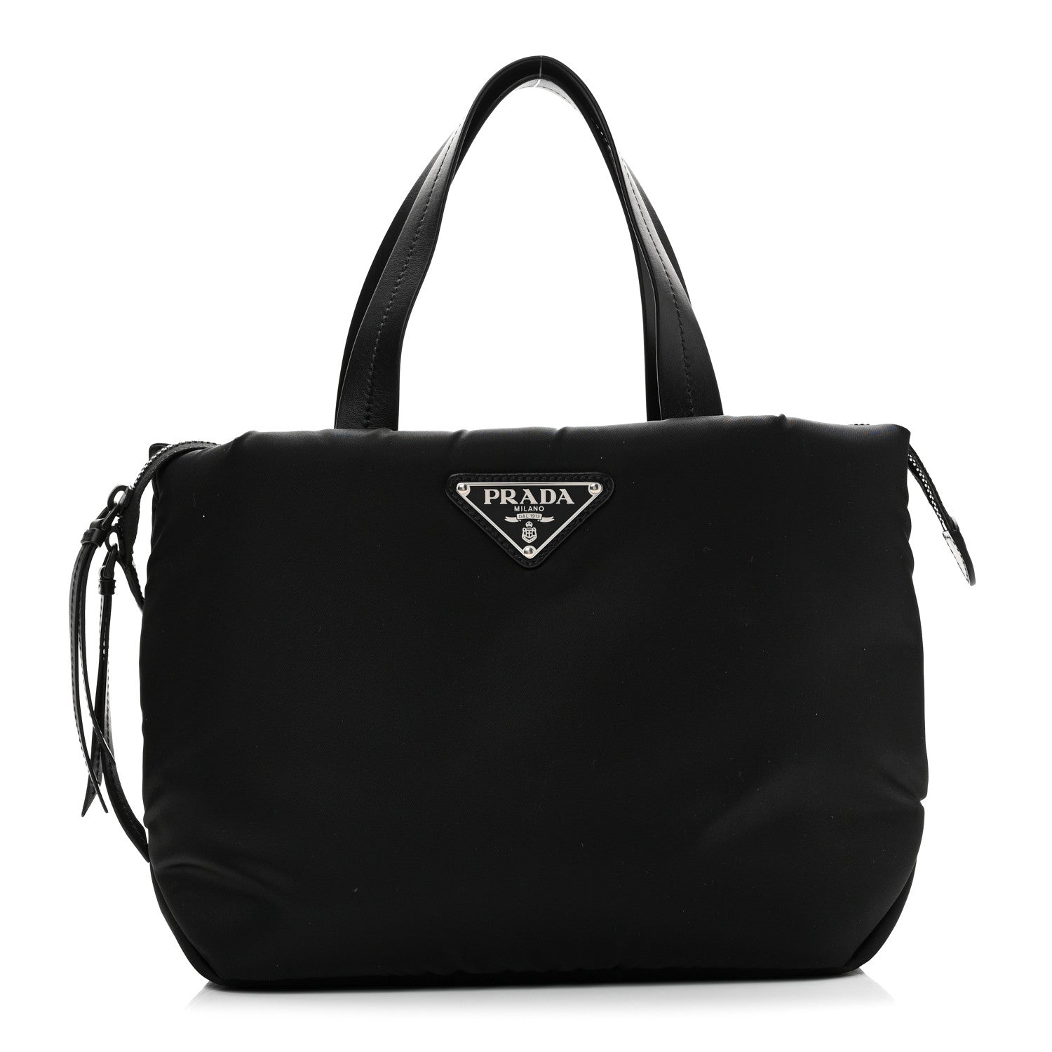 Prada Tessuto Nylon Soft Padded Small Shopping Tote Black 1 of 9