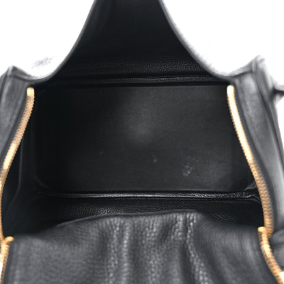 Hermes Taurillon Clemence Lindy 30 Black 5 of 10