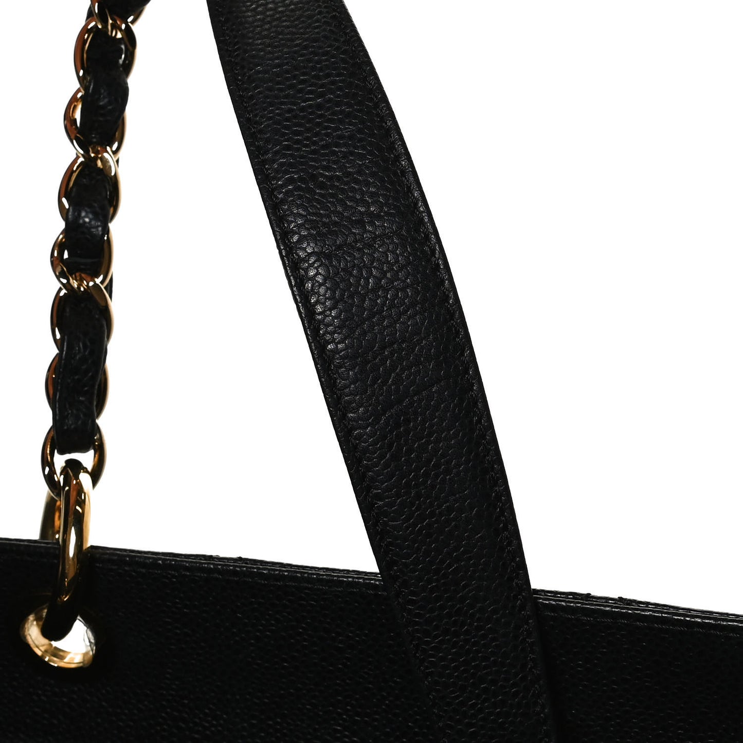 Caviar Quilted Grand Shopping Tote GST Black