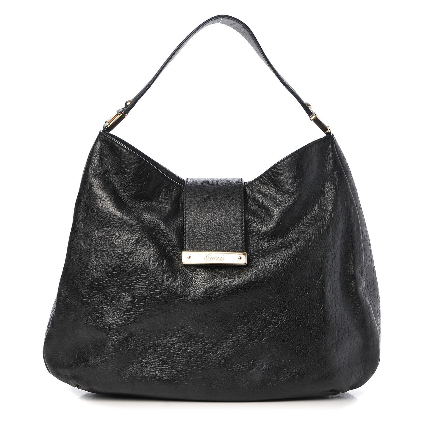 Guccissima Large New Ladies Web Hobo Black