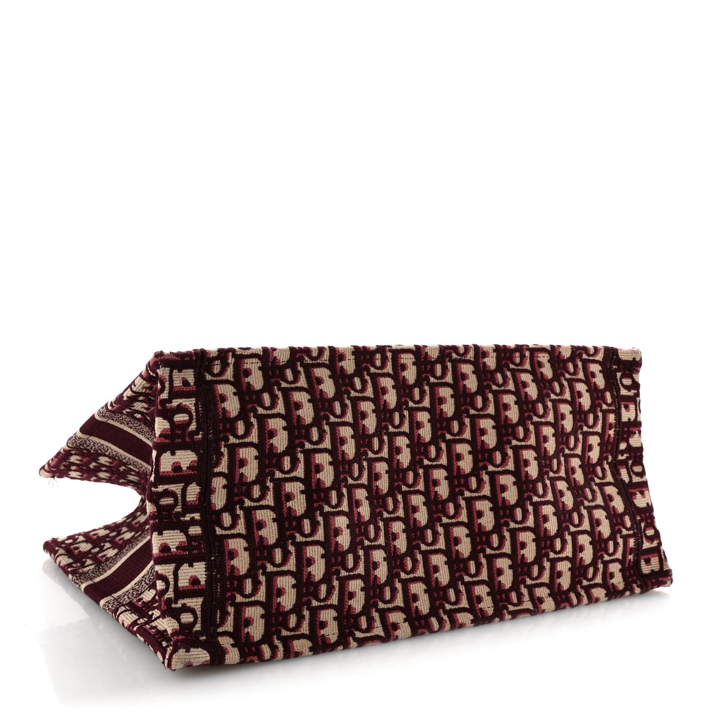 Oblique Medium Book Tote Burgundy Multicolor