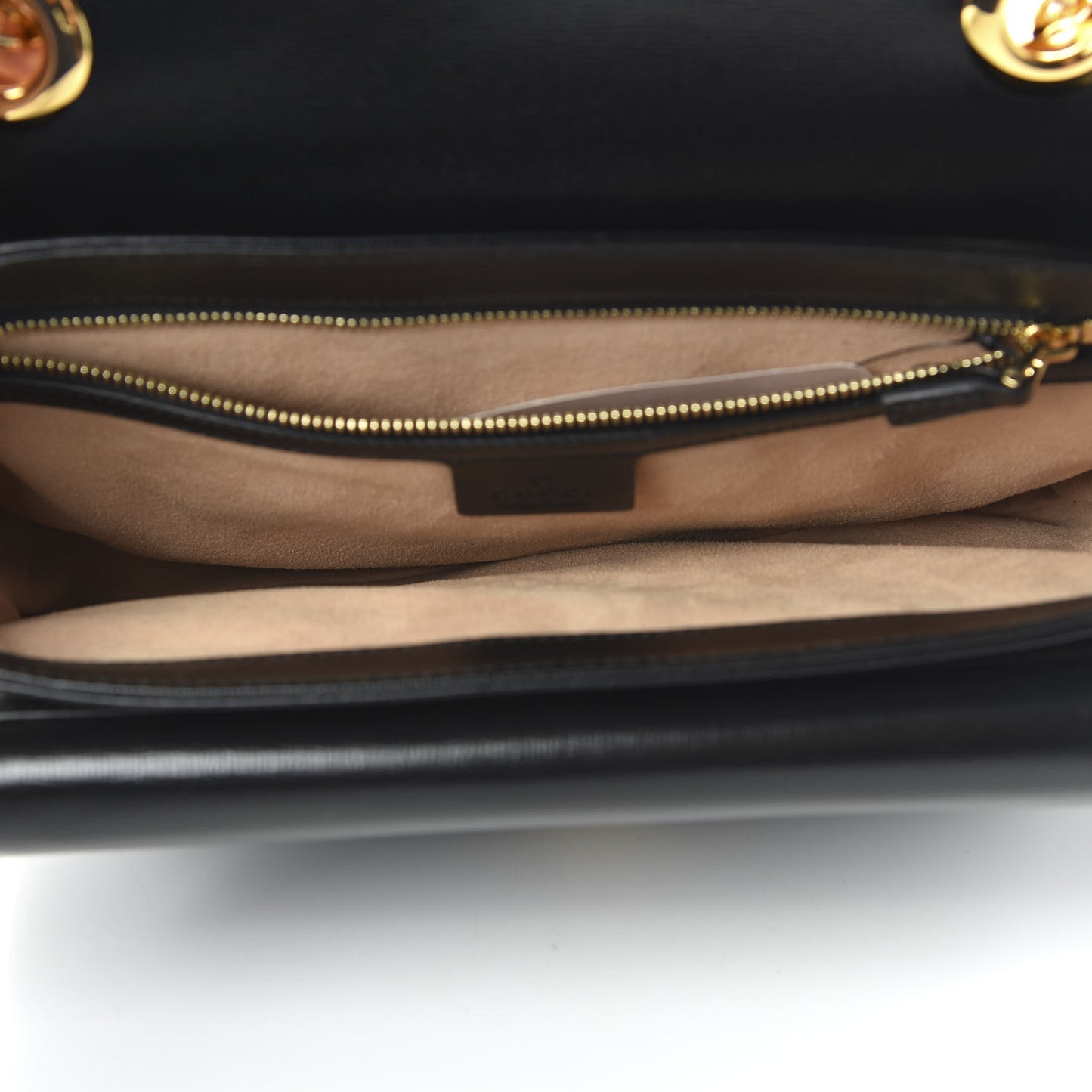 Azalea Calfskin Small Marina Chain Shoulder Bag Black