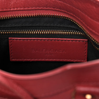 Balenciaga Chevre Gold Metallic Edge Hardware Mini City Rouge Grenade 7 of 8