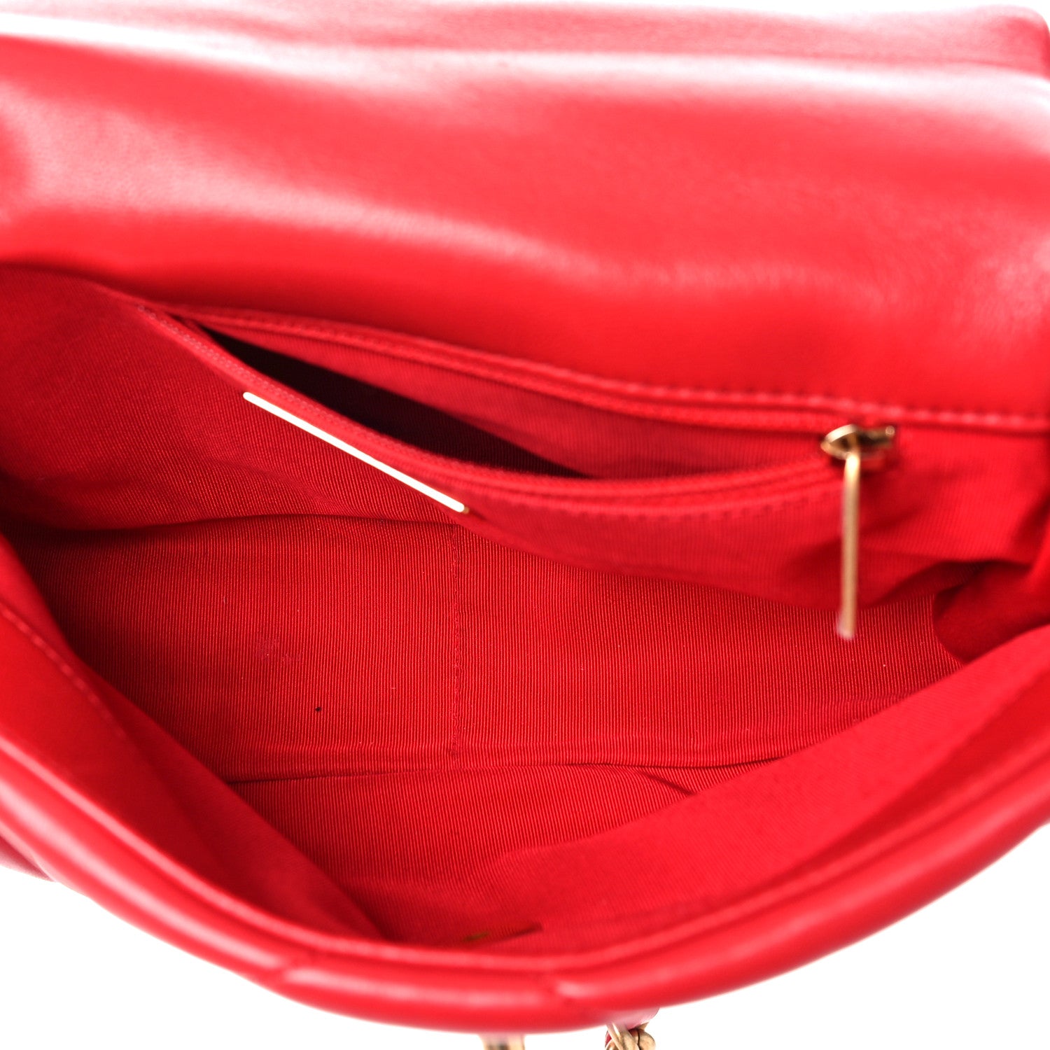 Chanel Goatskin Quilted Medium Chanel 19 Flap Red 4 of 10