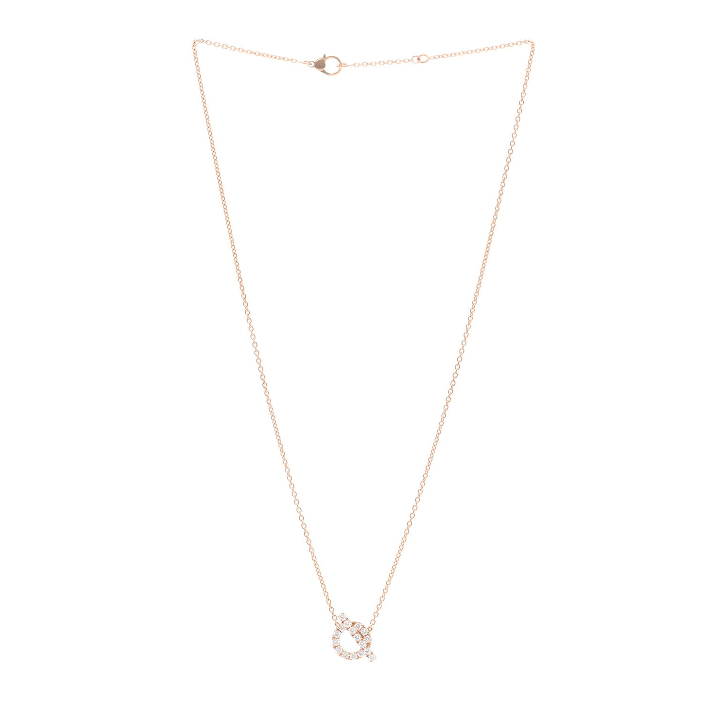 18K Rose Gold Diamond Finesse Pendant Necklace
