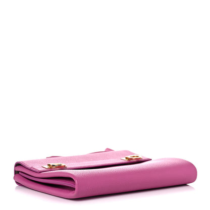 Salvatore Ferragamo Grained Calfskin Mya Flip Lock Shoulder Bag Pink 4 of 14